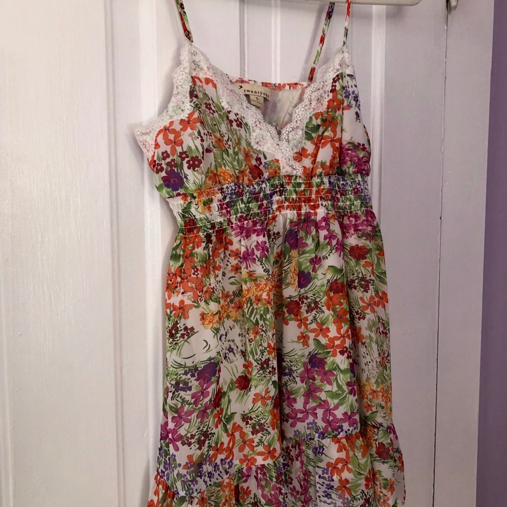 Baby doll sheer spaghetti straps floral